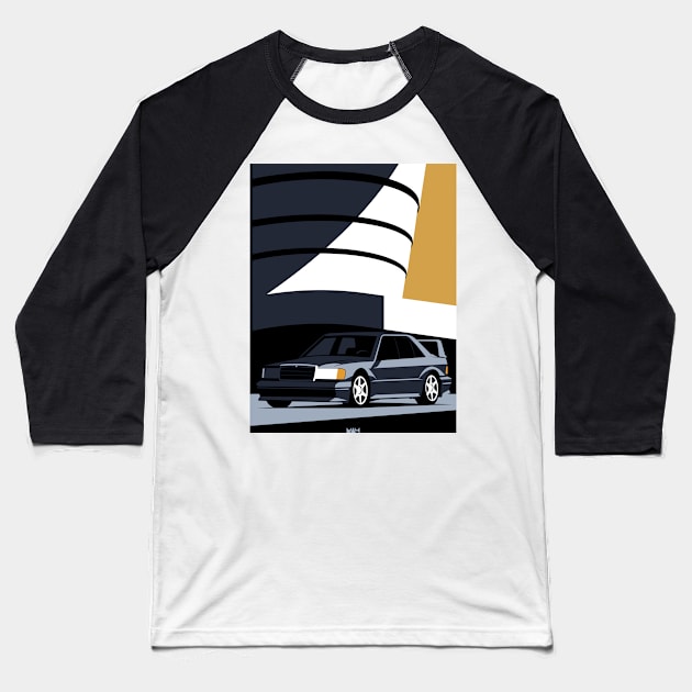 Merc 190E Evo II (Grey) | gift for car owner Baseball T-Shirt by Atelier de l'Automobile